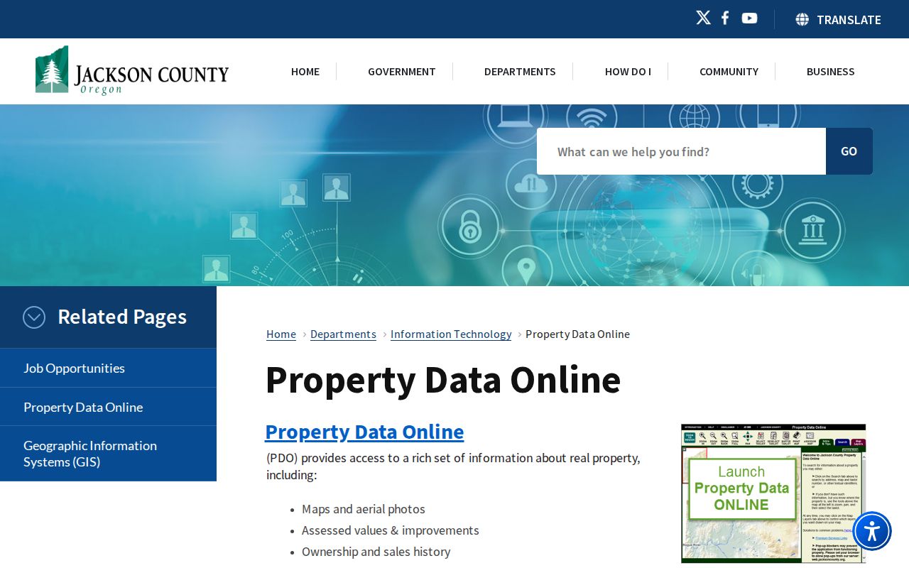 Medford residents directory Jackson County Property Data Online gateway