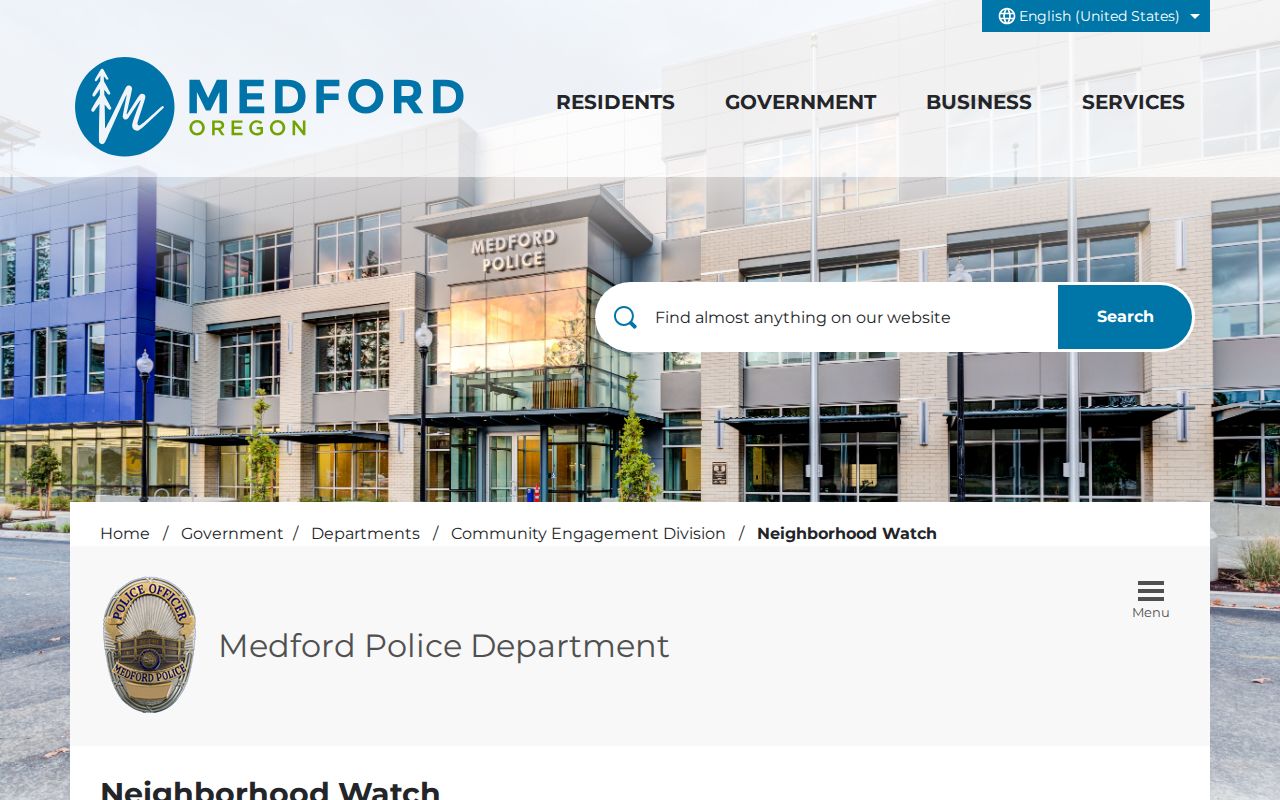 Medford neighbors Neighborhood Watch community contact