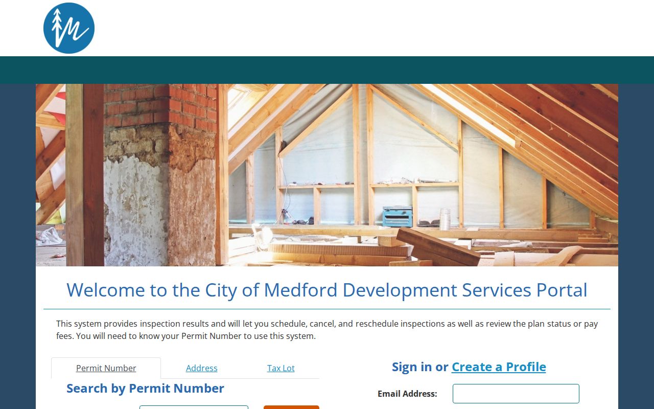 Medford neighbors parcel permit portal