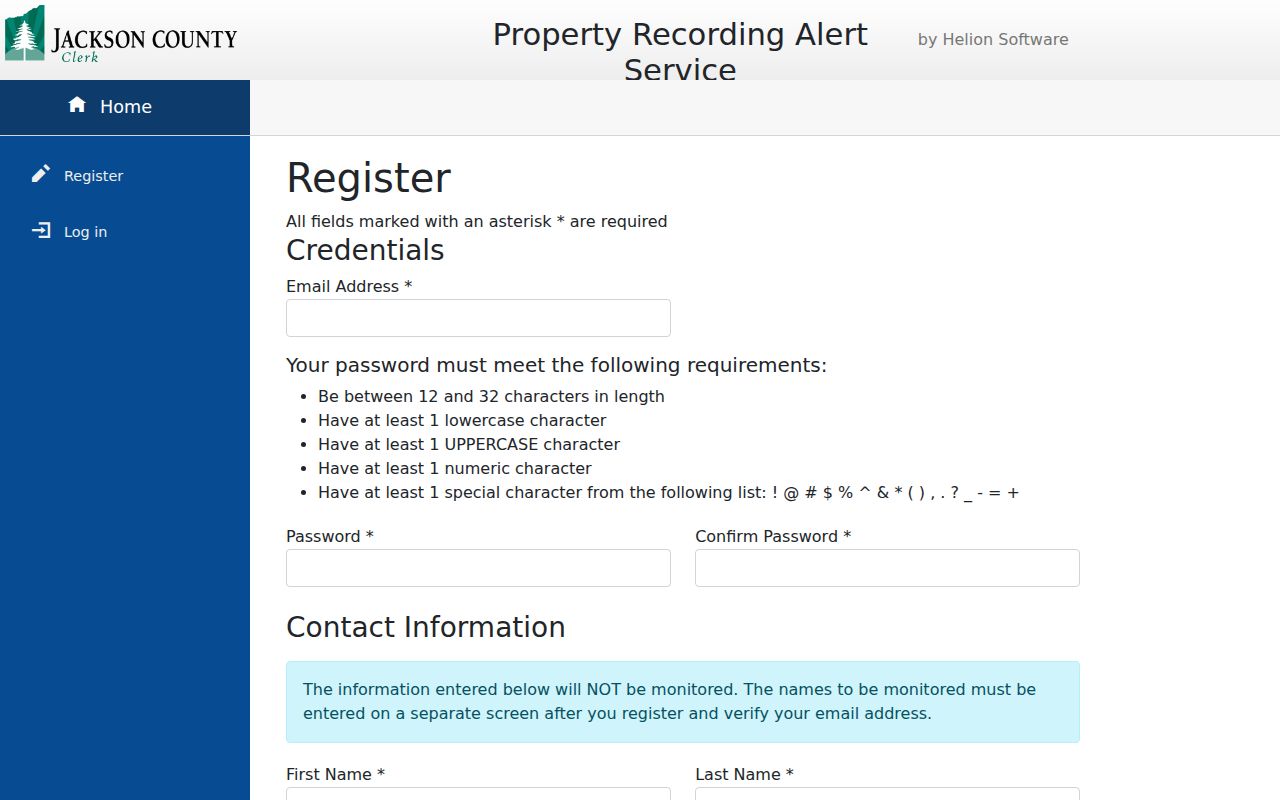 Medford previous residents property recording alert registration